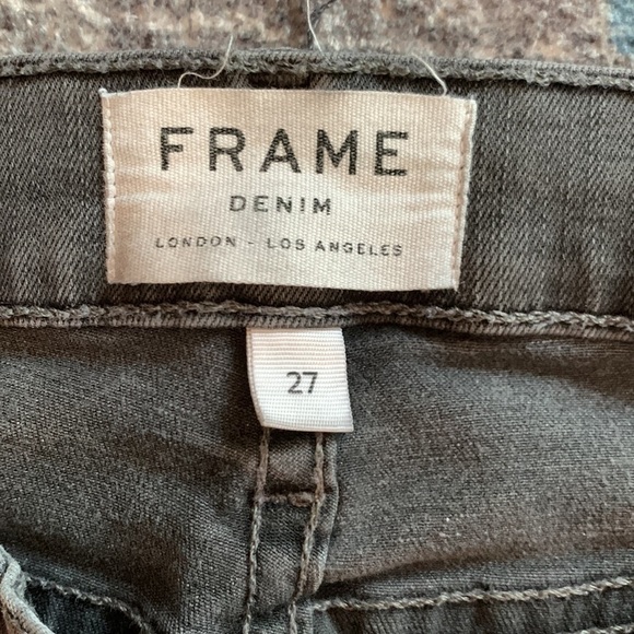Frame size 27 dark grey distressed jeans - Picture 2 of 5
